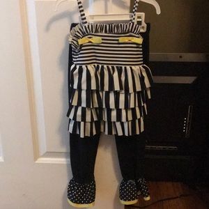 Girls Mudpie Outfit Size 5t